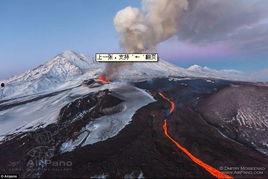 俄罗斯火山爆料视频,壮丽与危险并存